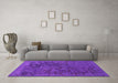 Machine Washable Abstract Pink Contemporary Rug in a Living Room, wshcon2587pnk