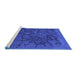 Sideview of Machine Washable Abstract Blue Contemporary Rug, wshcon2587blu