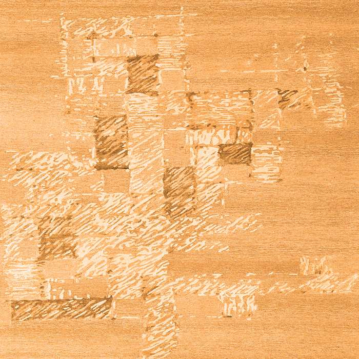 Serging Thickness of Abstract Orange Contemporary Rug, con2588org