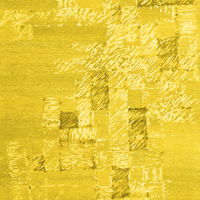 Abstract Yellow Contemporary Rug, con2588yw