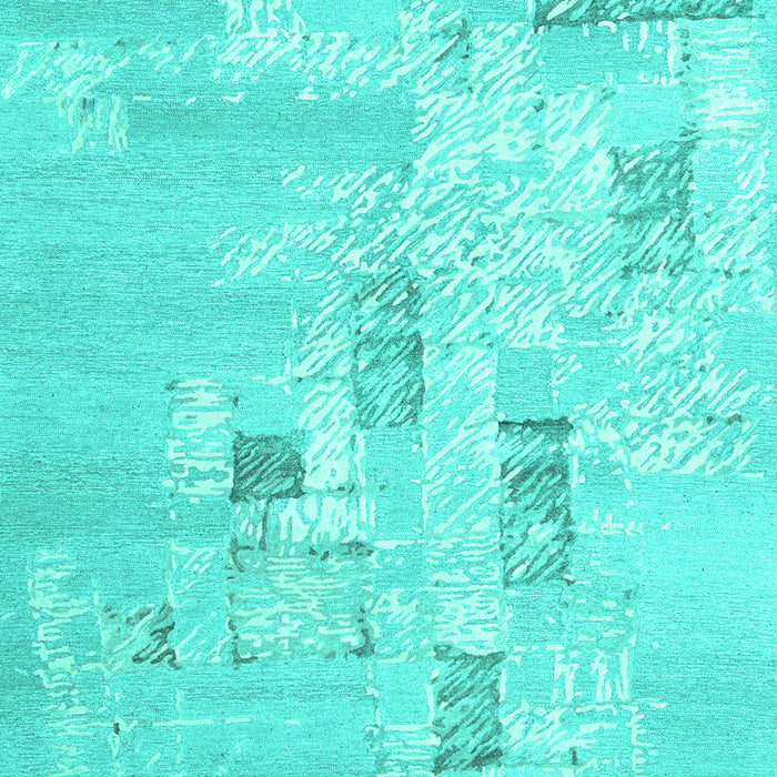 Abstract Turquoise Contemporary Rug, con2588turq