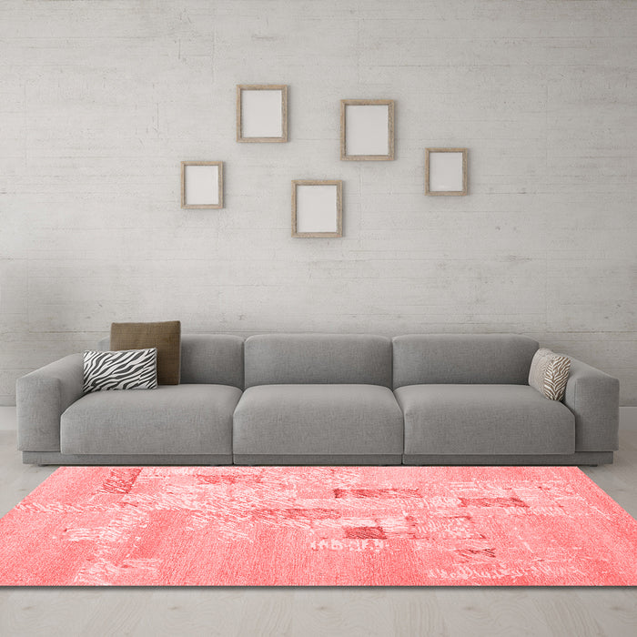 Contemporary Red Washable Rugs