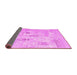 Sideview of Abstract Pink Contemporary Rug, con2588pnk