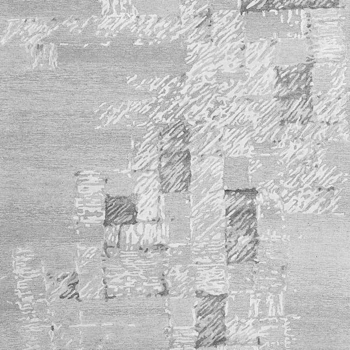 Serging Thickness of Machine Washable Abstract Gray Contemporary Rug, wshcon2588gry