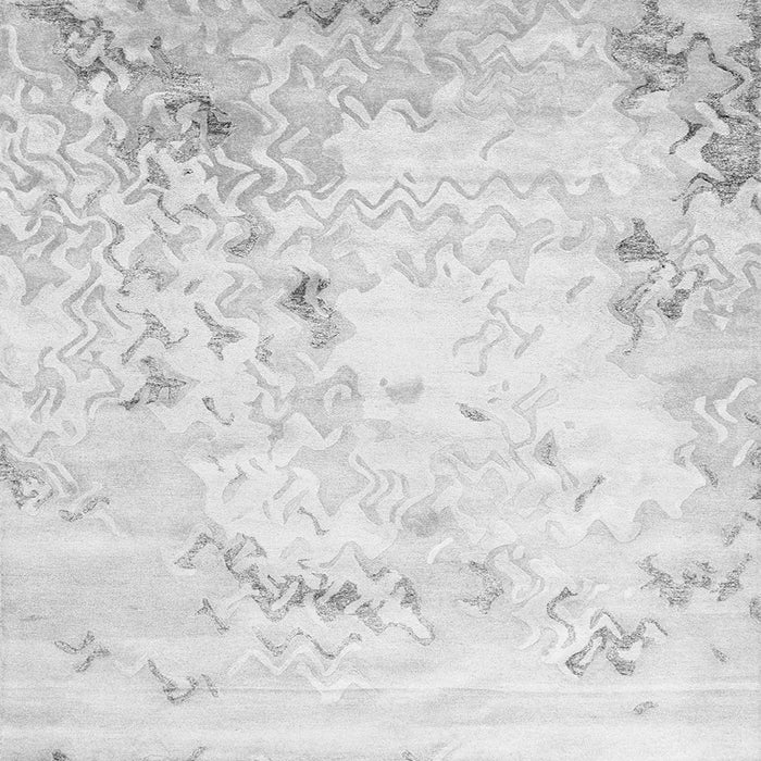 Serging Thickness of Abstract Gray Contemporary Rug, con2589gry