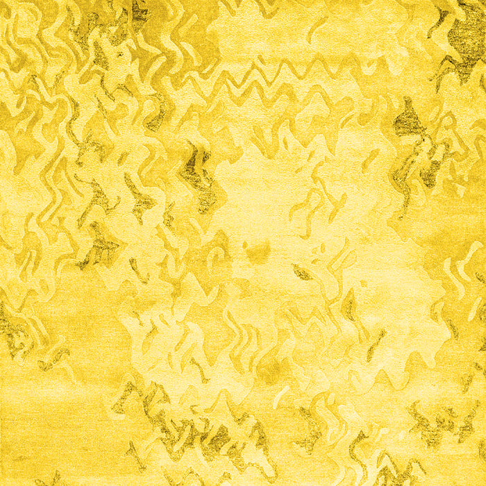 Abstract Yellow Contemporary Rug, con2589yw