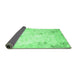 Sideview of Abstract Emerald Green Contemporary Rug, con2589emgrn