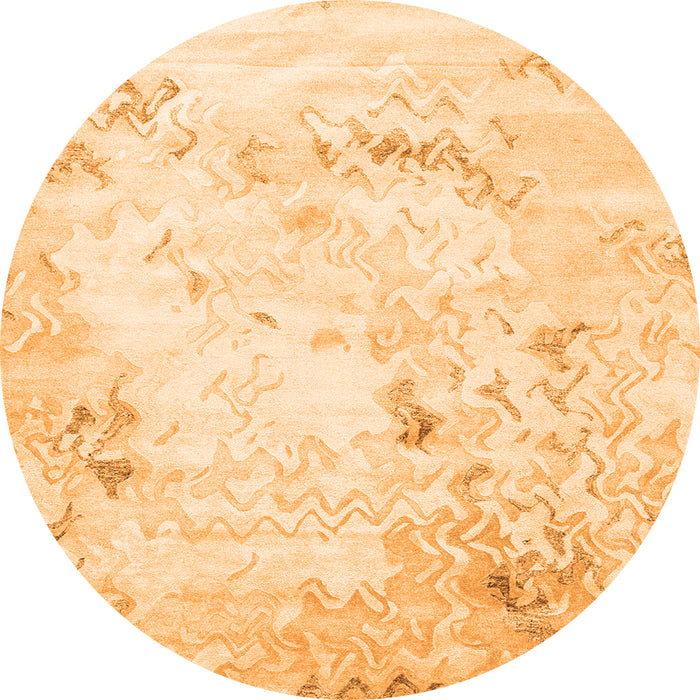 Square Abstract Orange Contemporary Rug, con2589org