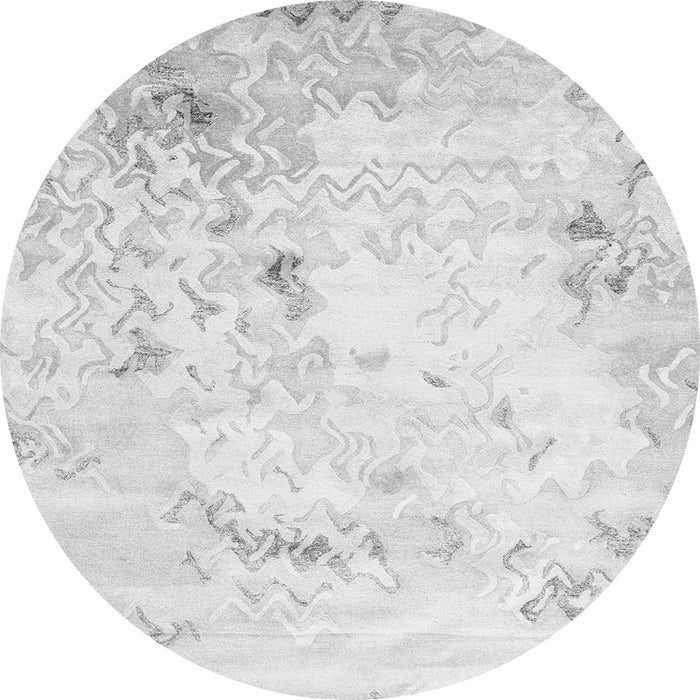 Square Abstract Gray Contemporary Rug, con2589gry