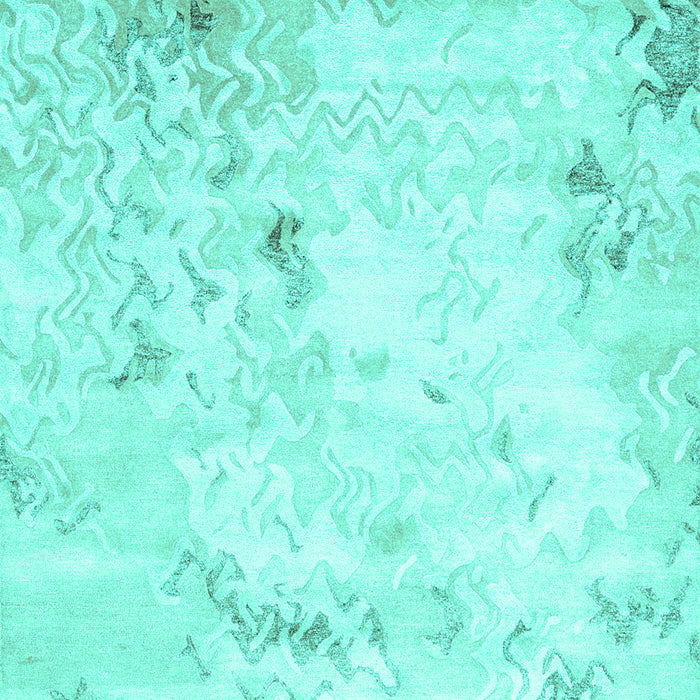 Abstract Turquoise Contemporary Rug, con2589turq