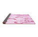 Sideview of Abstract Pink Contemporary Rug, con258pnk