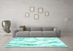 Machine Washable Abstract Light Blue Contemporary Rug in a Living Room, wshcon258lblu