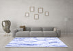 Machine Washable Abstract Blue Contemporary Rug in a Living Room, wshcon258blu