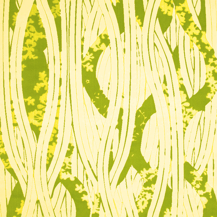 Abstract Yellow Contemporary Rug, con258yw