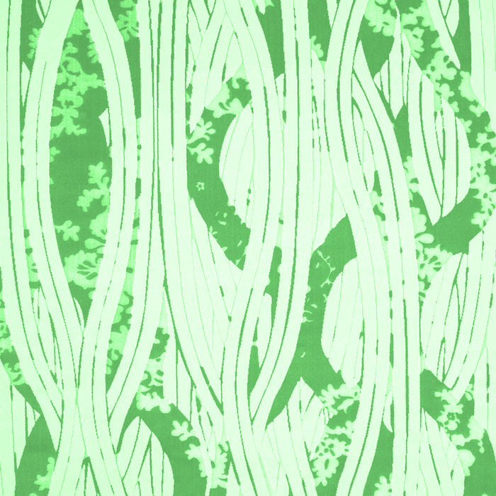 Machine Washable Abstract Emerald Green Contemporary Area Rugs, wshcon258emgrn