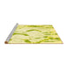 Sideview of Machine Washable Abstract Yellow Contemporary Rug, wshcon258yw