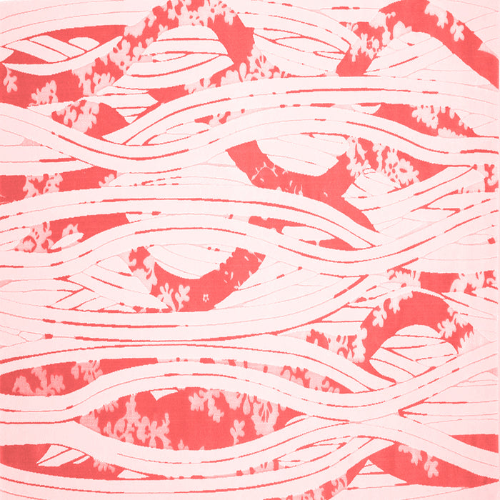 Machine Washable Abstract Red Contemporary Rug, wshcon258red