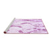 Sideview of Machine Washable Abstract Purple Contemporary Area Rugs, wshcon258pur