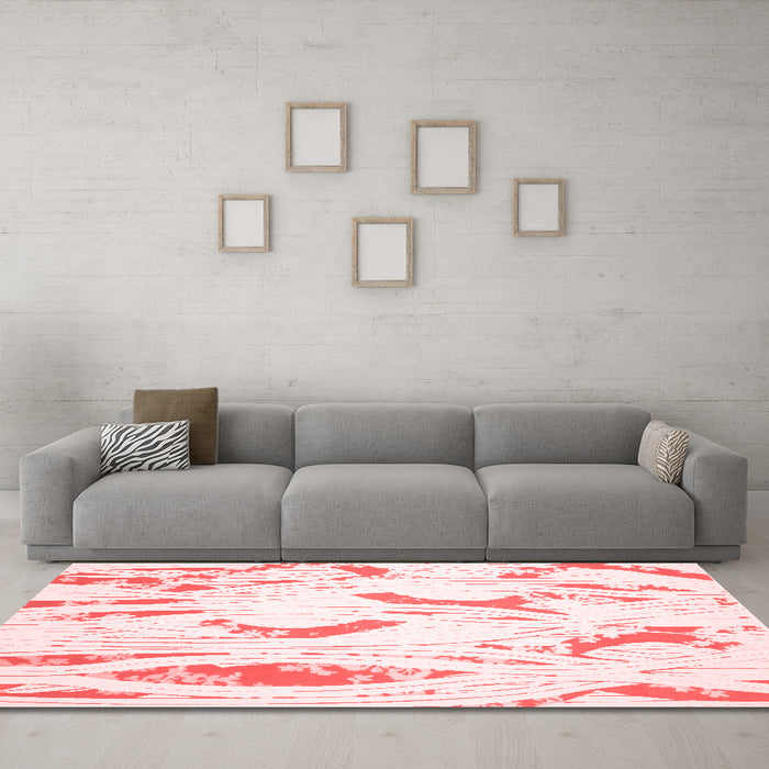 Contemporary Red Washable Rugs