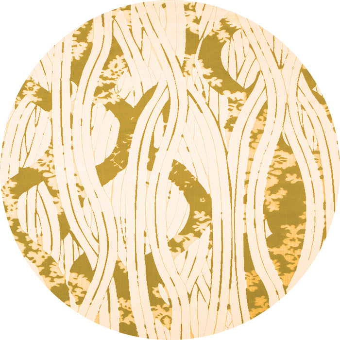 Square Abstract Orange Contemporary Rug, con258org