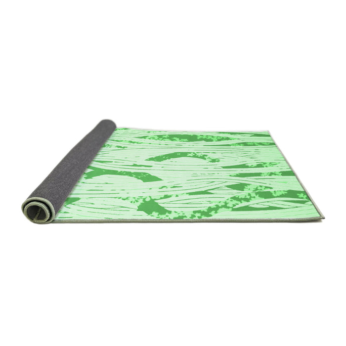 Sideview of Abstract Emerald Green Contemporary Rug, con258emgrn