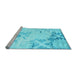 Sideview of Machine Washable Abstract Light Blue Contemporary Rug, wshcon2590lblu