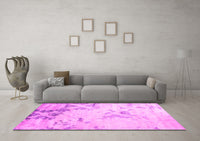 Machine Washable Abstract Pink Contemporary Rug, wshcon2590pnk