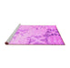 Sideview of Machine Washable Abstract Pink Contemporary Rug, wshcon2590pnk