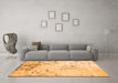 Machine Washable Abstract Orange Contemporary Area Rugs in a Living Room, wshcon2590org