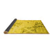 Sideview of Abstract Yellow Contemporary Rug, con2590yw