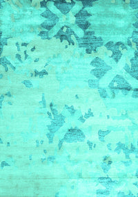 Abstract Turquoise Contemporary Rug, con2590turq