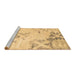 Sideview of Machine Washable Abstract Brown Contemporary Rug, wshcon2590brn