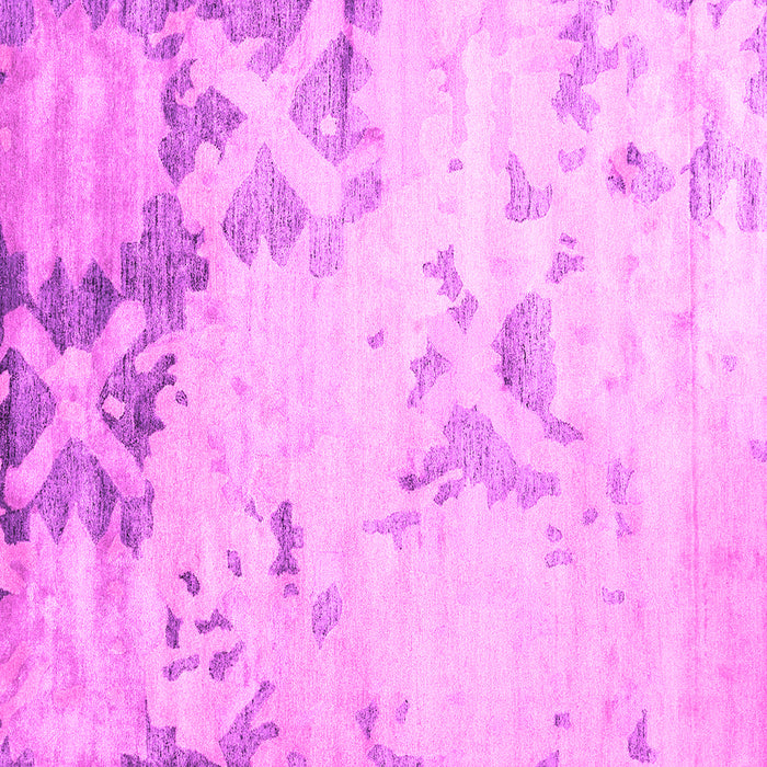 Square Machine Washable Abstract Pink Contemporary Rug, wshcon2590pnk