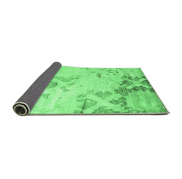 Sideview of Abstract Emerald Green Contemporary Rug, con2590emgrn