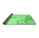 Sideview of Abstract Emerald Green Contemporary Rug, con2590emgrn