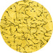 Round Solid Yellow Modern Rug, con2591yw