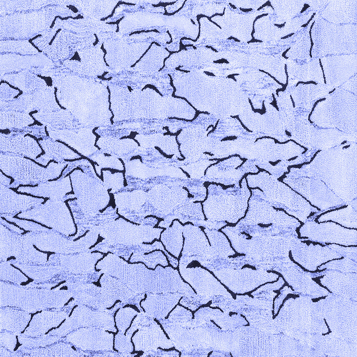 Square Solid Blue Modern Rug, con2591blu