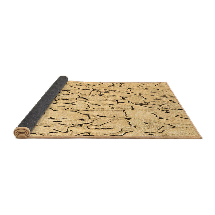 Sideview of Solid Brown Modern Rug, con2591brn