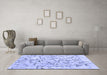Machine Washable Solid Blue Modern Rug in a Living Room, wshcon2591blu