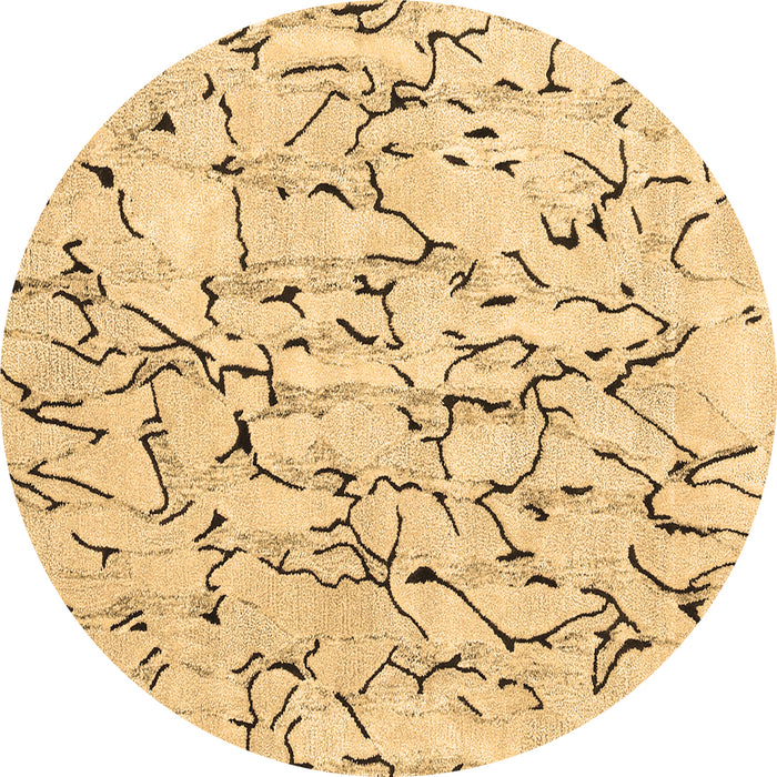 Round Solid Brown Modern Rug, con2591brn