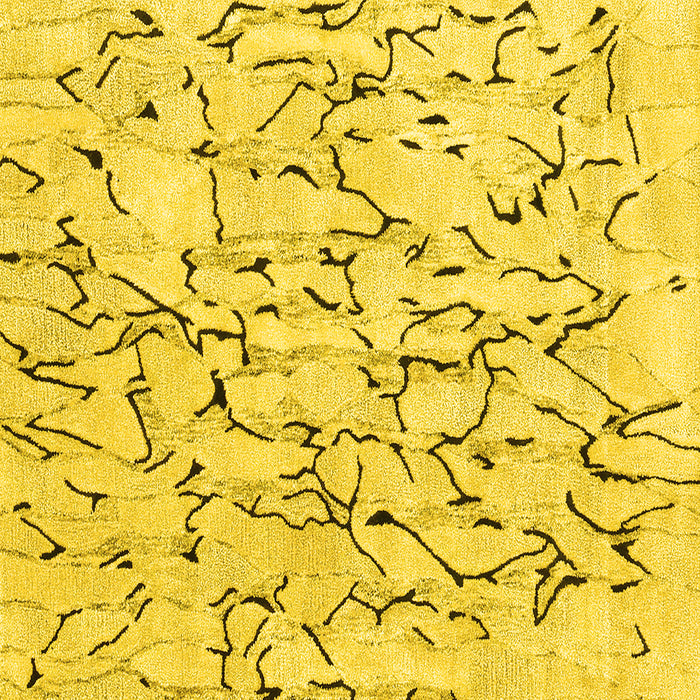 Square Machine Washable Solid Yellow Modern Rug, wshcon2591yw