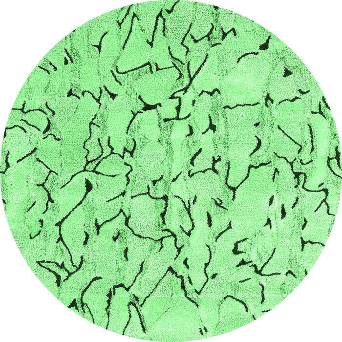 Round Solid Emerald Green Modern Rug, con2591emgrn