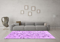 Machine Washable Solid Purple Modern Rug, wshcon2591pur