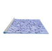 Sideview of Machine Washable Solid Blue Modern Rug, wshcon2591blu