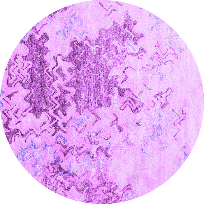 Round Solid Purple Modern Rug, con2592pur