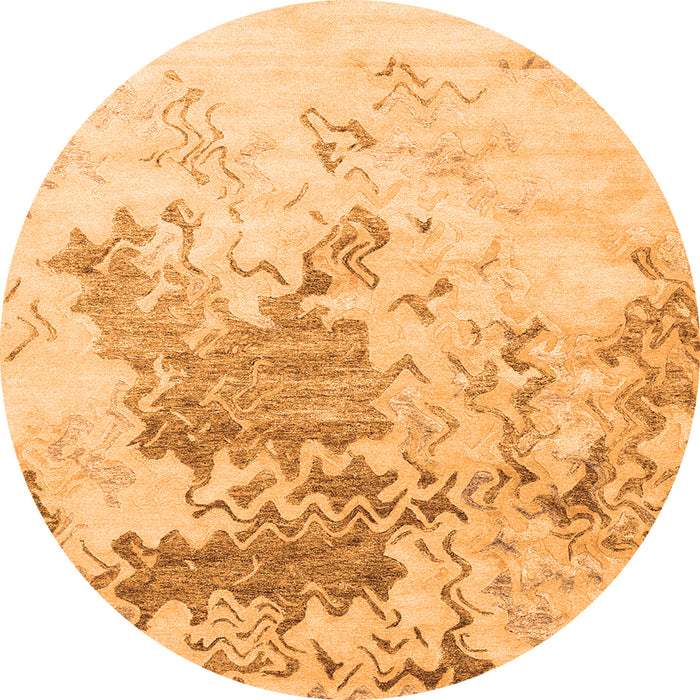 Square Solid Orange Modern Rug, con2592org