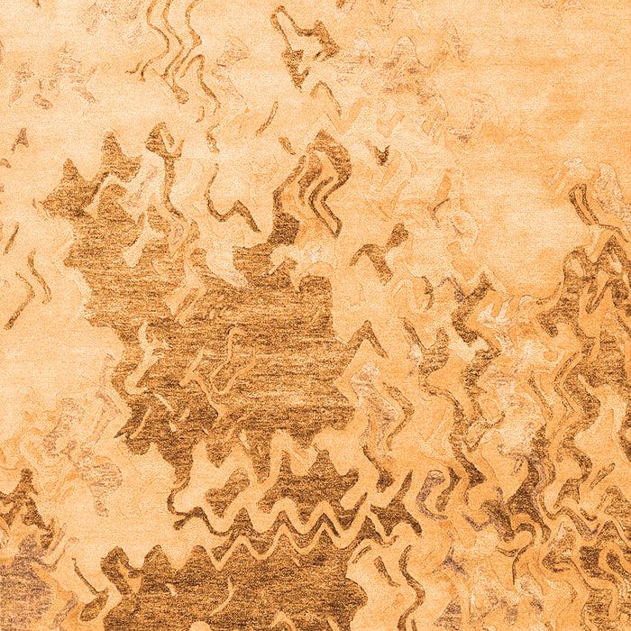 Solid Orange Modern Rug, con2592org
