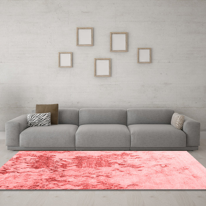 Modern Red Washable Rugs