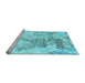 Sideview of Machine Washable Solid Light Blue Modern Rug, wshcon2592lblu