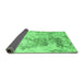 Sideview of Solid Emerald Green Modern Rug, con2592emgrn